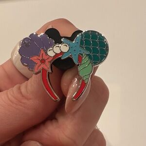 Disney Parks Trading Pin 2025 Hidden Mickey Ear Headband featuring Ariel